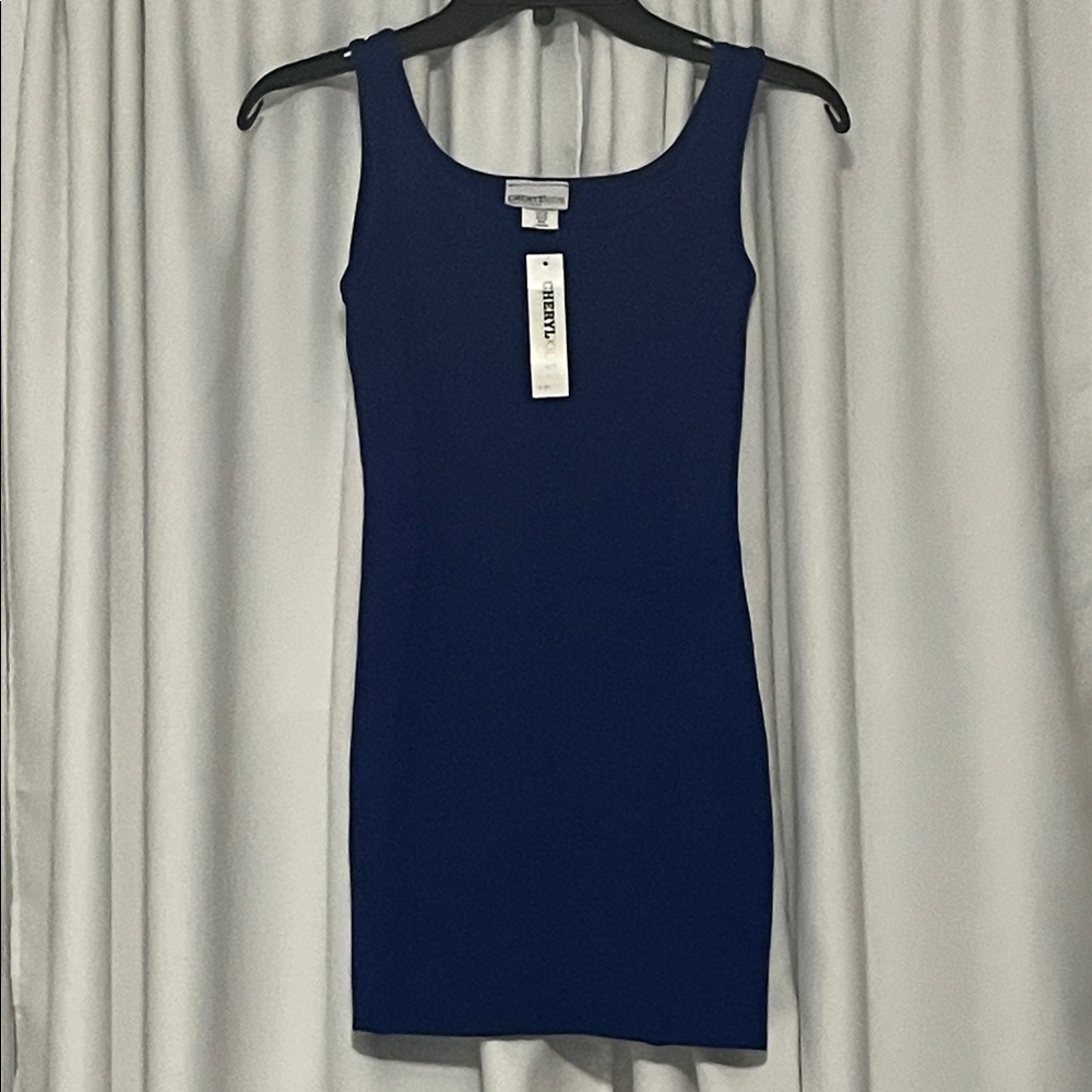 Cute Royal Blue Mini Fitted Dress
